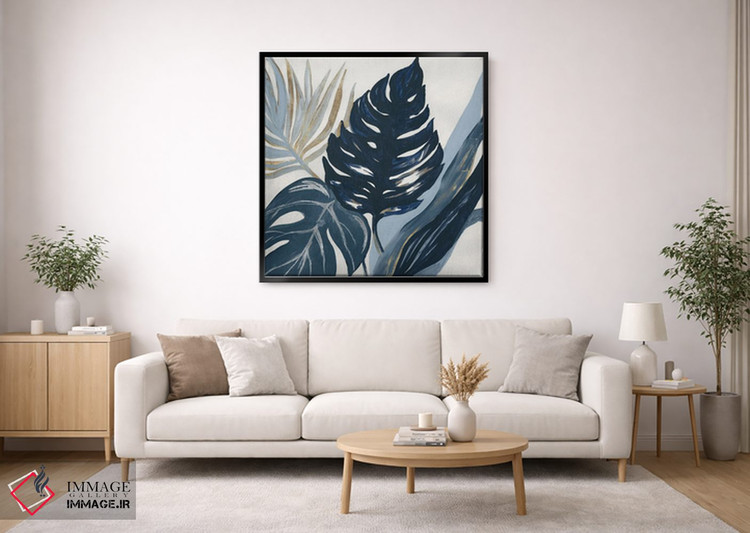تابلو دکوراتیو نخل های آبی اثر لرا - D2B