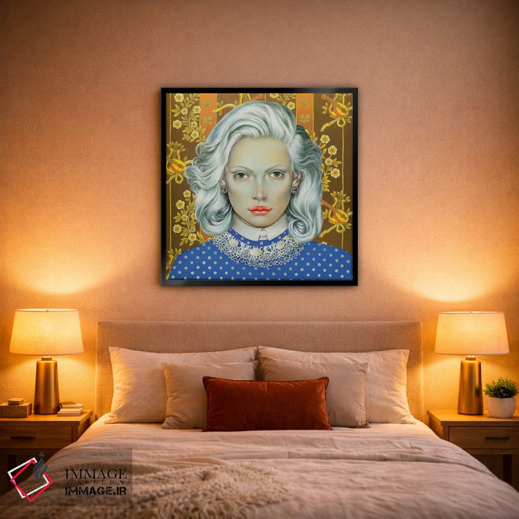 تابلو دکوراتیو دختری با موهای سفید اثر لیوا پاکالنه فانلی - D1B