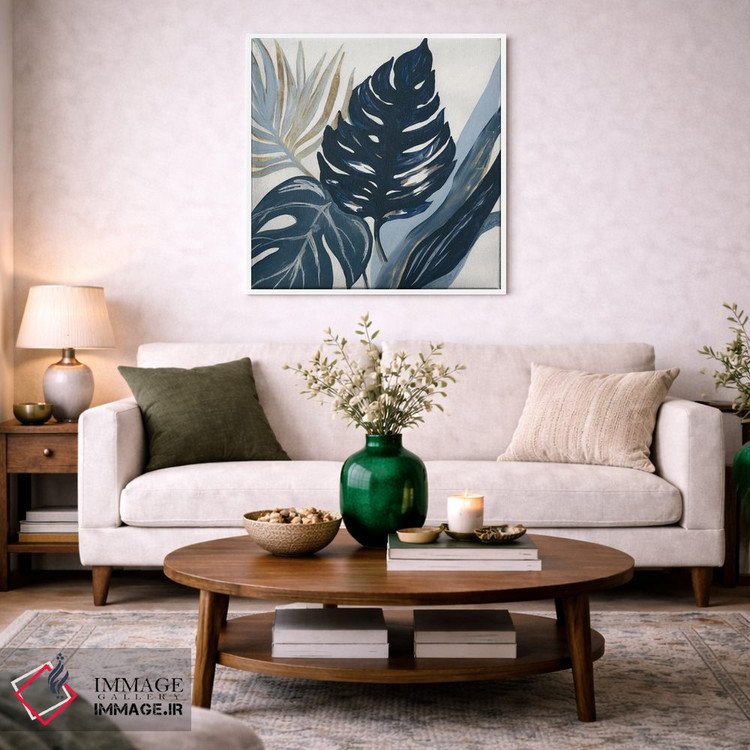 تابلو دکوراتیو نخل های آبی اثر لرا - D3W