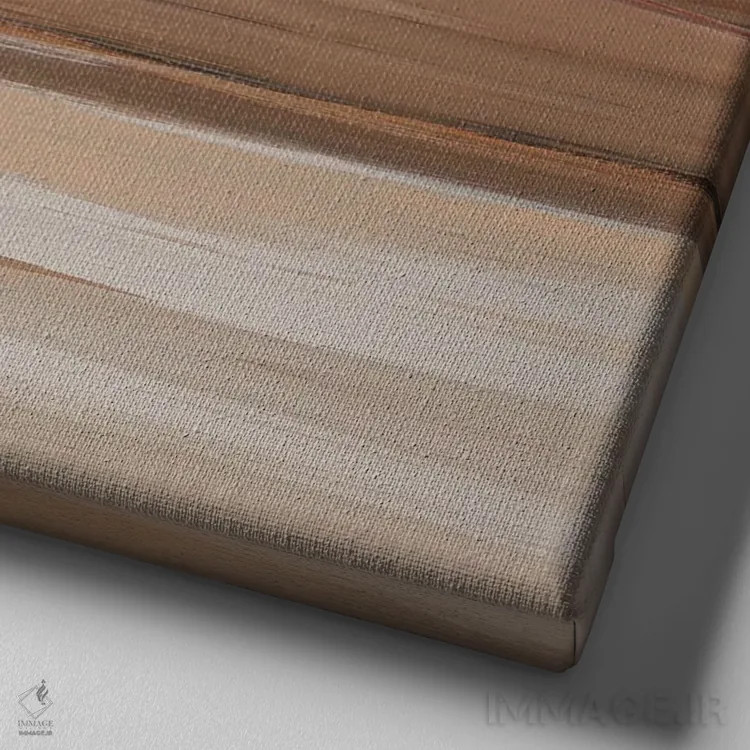 تابلو انتزاعی تپه های شنی اثر لرا - نمای نزدیک بافت بوم