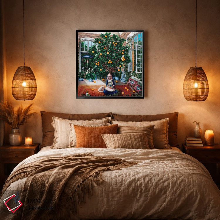 تابلو دکوراتیو درخت پرتقال اثر لیوا پاکالنه فانلی - D5B