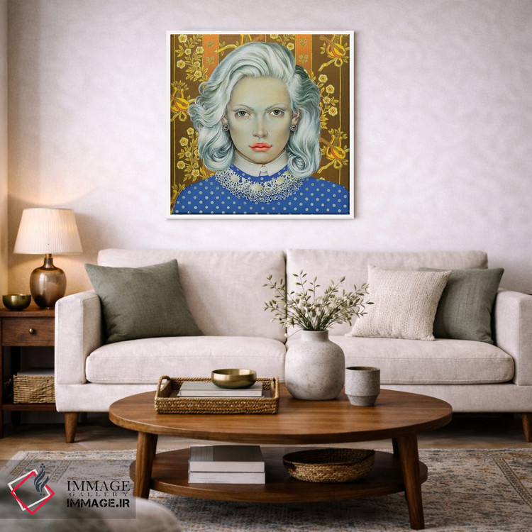 تابلو دکوراتیو دختری با موهای سفید اثر لیوا پاکالنه فانلی - D3W