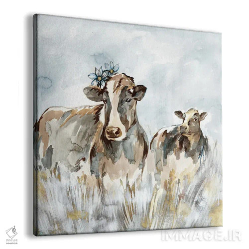 تابلو مدرن هماهنگی در چراگاه اثر لرا - نمای پرسپکتیو محصول