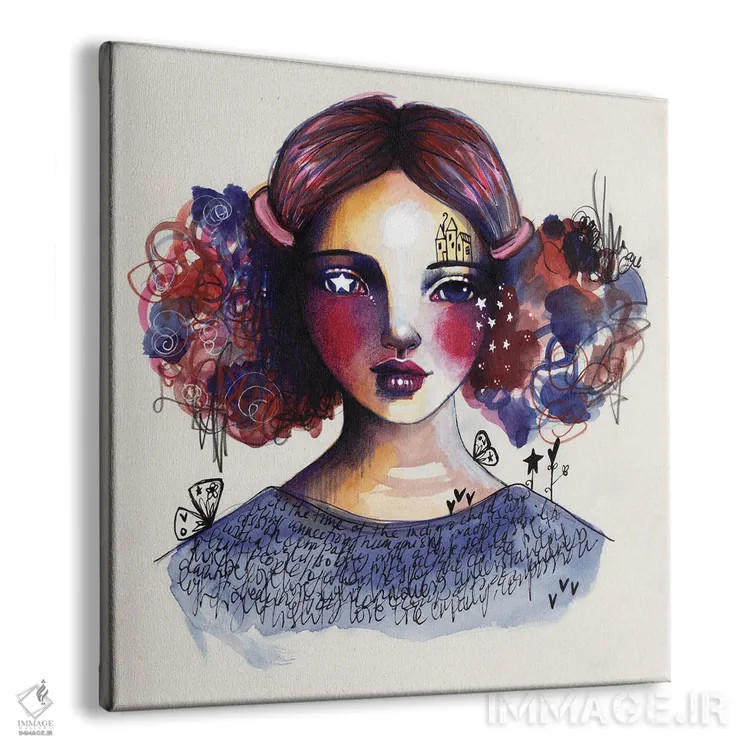 تابلو دکوراتیو کودک نیلی اثر تامارا لاپورت - نمای پرسپکتیو محصول