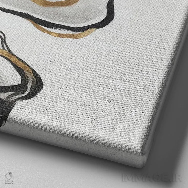 تابلو مینیمال پل گلدن گیت ۲ اثر لرا - نمای نزدیک بافت بوم