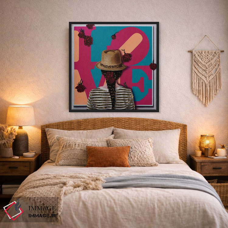 تابلو دکوراتیو عاشق هنر رابرت ایندیانا اثر لیوا پاکالنه فانلی - D3B