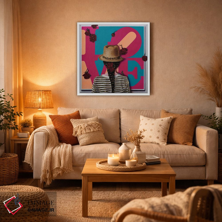 تابلو دکوراتیو عاشق هنر رابرت ایندیانا اثر لیوا پاکالنه فانلی - D4W