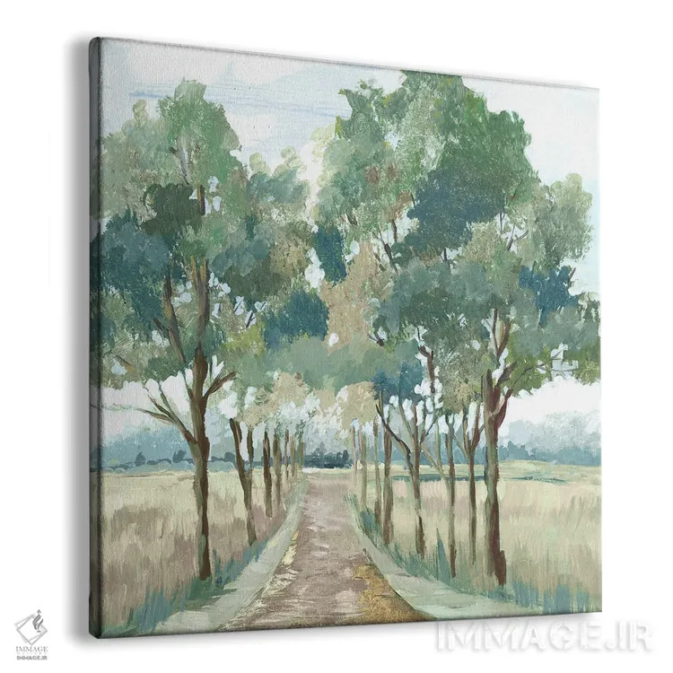 تابلو دکوراتیو خیال پردازی منظره سبز اثر لرا - نمای پرسپکتیو محصول