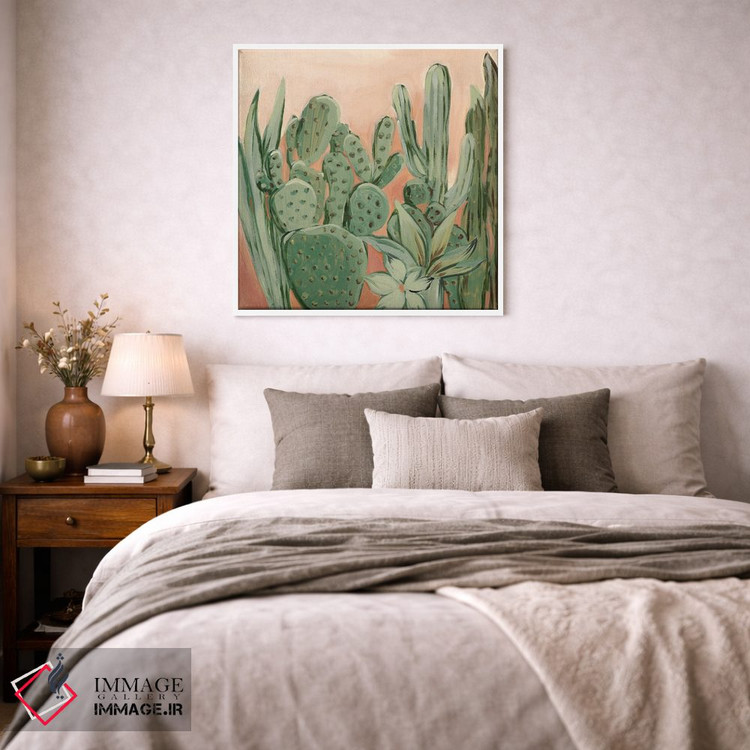 تابلو انتزاعی گرمای کاکتوس اثر لرا - D1W