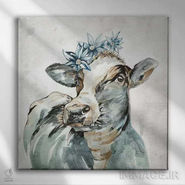 تابلو مدرن پرتره های روستایی اثر لرا - نمای روبهرو روی دیوار