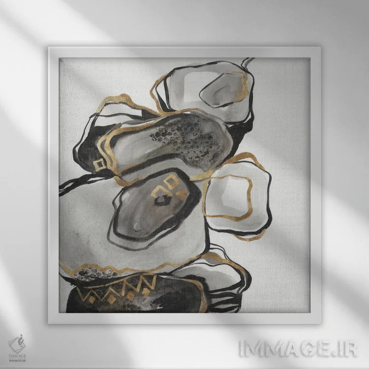 تابلو مینیمال پل گلدن گیت ۲ اثر لرا - نمای قابدار سفید