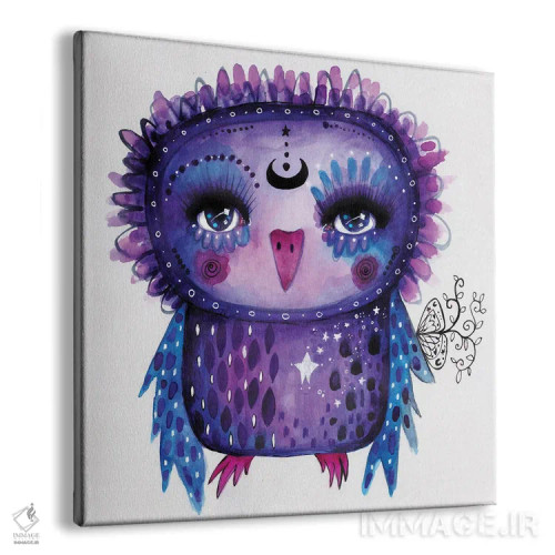 تابلو دکوراتیو پرنده عجیب با درخشش ماه اثر تامارا لاپورت - نمای پرسپکتیو محصول