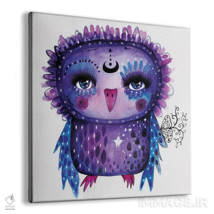 تابلو دکوراتیو پرنده عجیب با درخشش ماه اثر تامارا لاپورت - نمای پرسپکتیو محصول