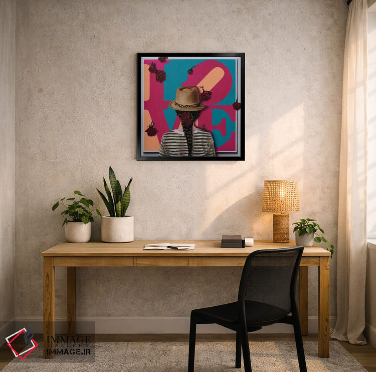 تابلو دکوراتیو عاشق هنر رابرت ایندیانا اثر لیوا پاکالنه فانلی - D6B
