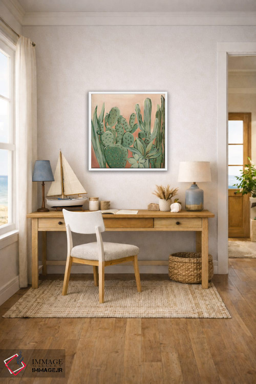 تابلو انتزاعی گرمای کاکتوس اثر لرا - D2W