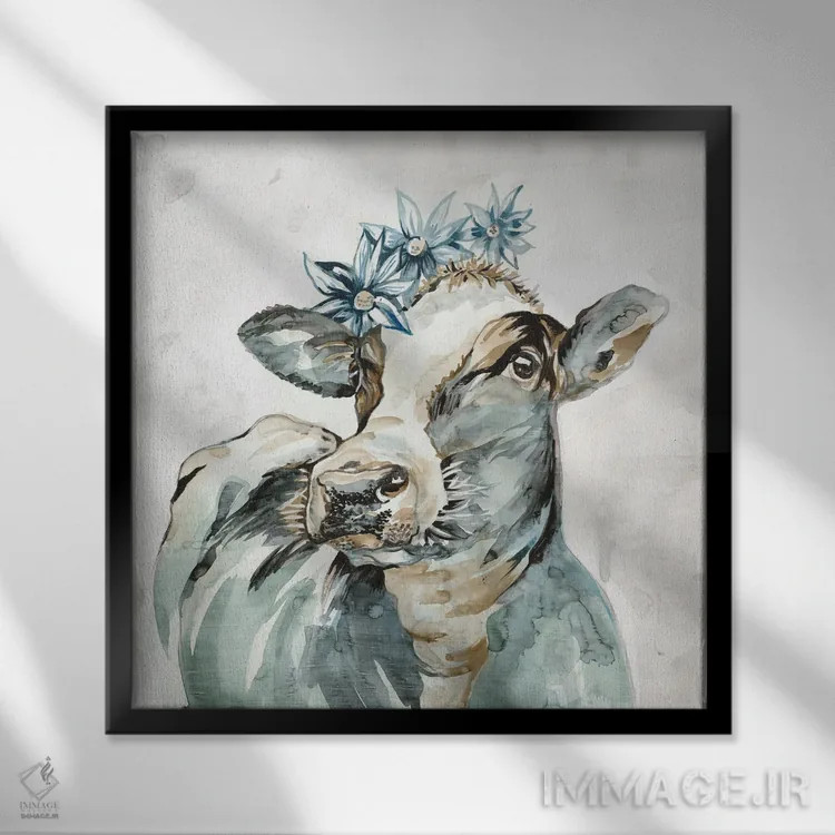 تابلو مدرن پرتره های روستایی اثر لرا - نمای قابدار مشکی