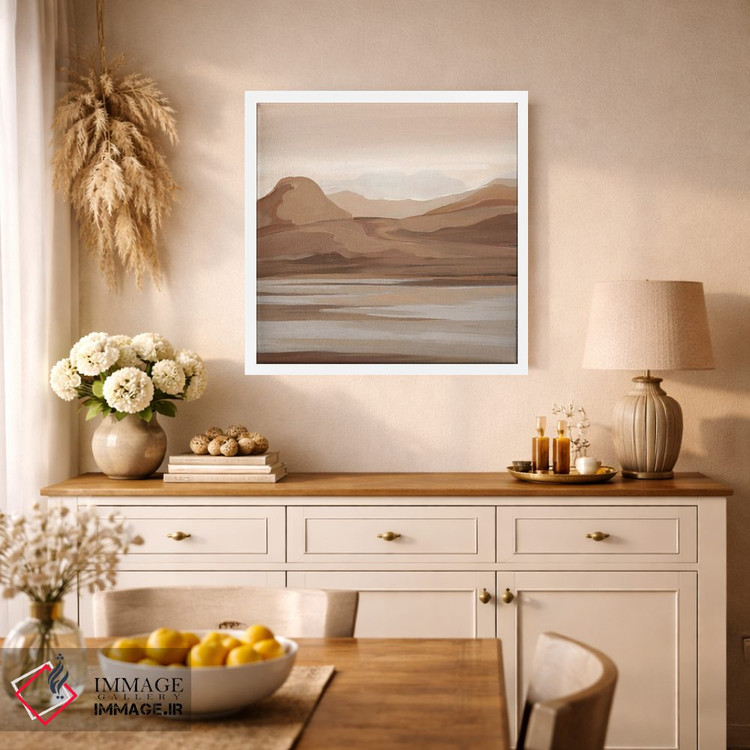 تابلو انتزاعی تپه های شنی اثر لرا - D1W