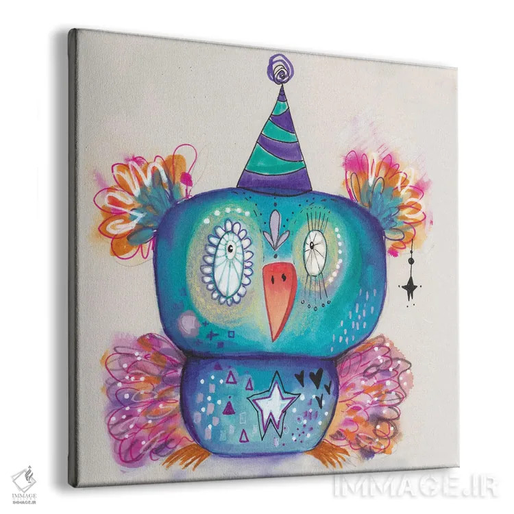 تابلو دکوراتیو پرنده مهمانی اثر تامارا لاپورت - نمای پرسپکتیو محصول