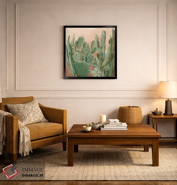 تابلو انتزاعی گرمای کاکتوس اثر لرا - D6B