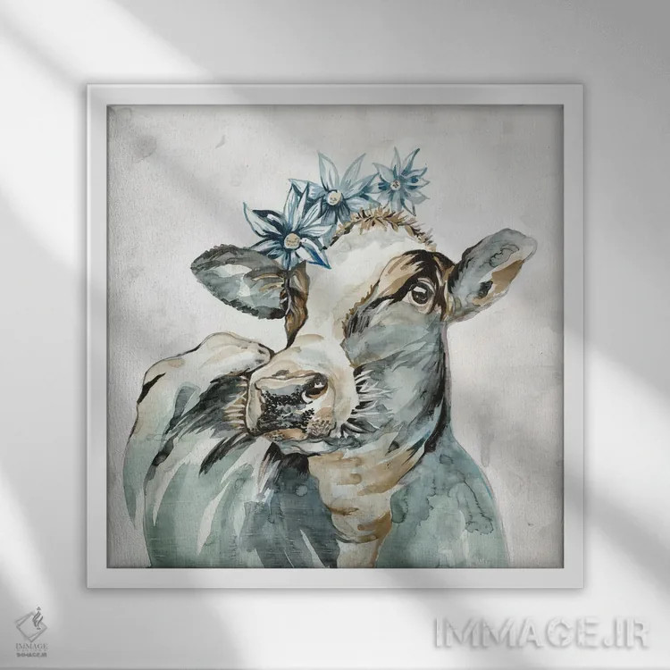 تابلو مدرن پرتره های روستایی اثر لرا - نمای قابدار سفید