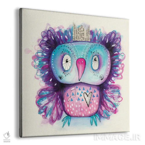 تابلو دکوراتیو کیوبی بنفش اثر تامارا لاپورت - نمای پرسپکتیو محصول