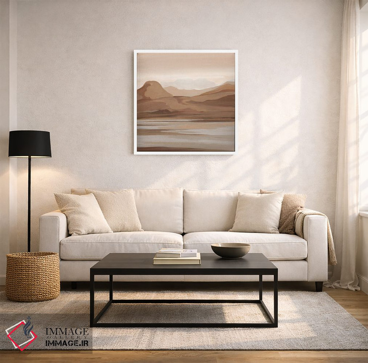 تابلو انتزاعی تپه های شنی اثر لرا - D2W