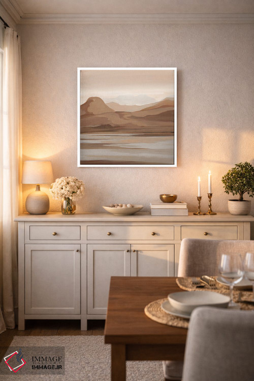 تابلو انتزاعی تپه های شنی اثر لرا - D4W
