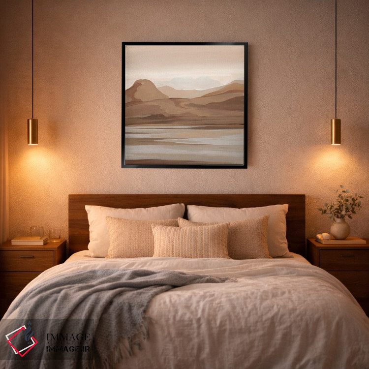 تابلو انتزاعی تپه های شنی اثر لرا - D3B