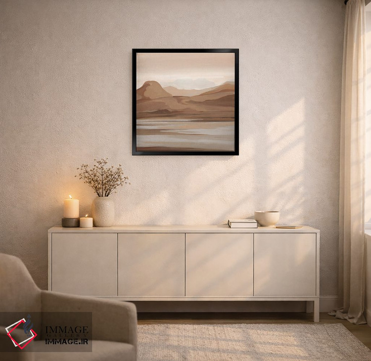 تابلو انتزاعی تپه های شنی اثر لرا - D6B