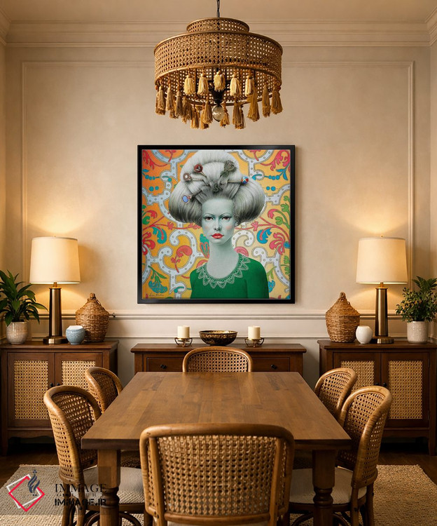 تابلو دکوراتیو دختر باروک اثر لیوا پاکالنه فانلی - D3B
