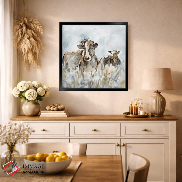 تابلو مدرن هماهنگی در چراگاه اثر لرا - D1B