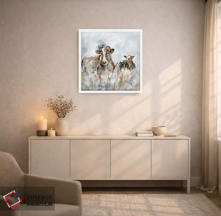 تابلو مدرن هماهنگی در چراگاه اثر لرا - D3W