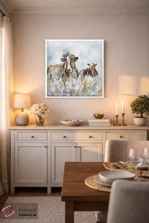 تابلو مدرن هماهنگی در چراگاه اثر لرا - D4W
