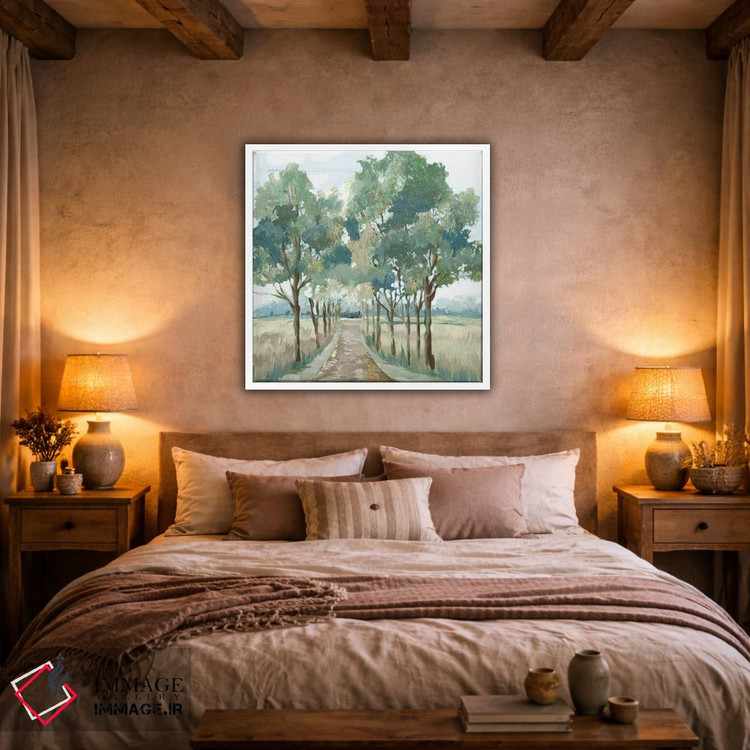 تابلو دکوراتیو خیال پردازی منظره سبز اثر لرا - D1W