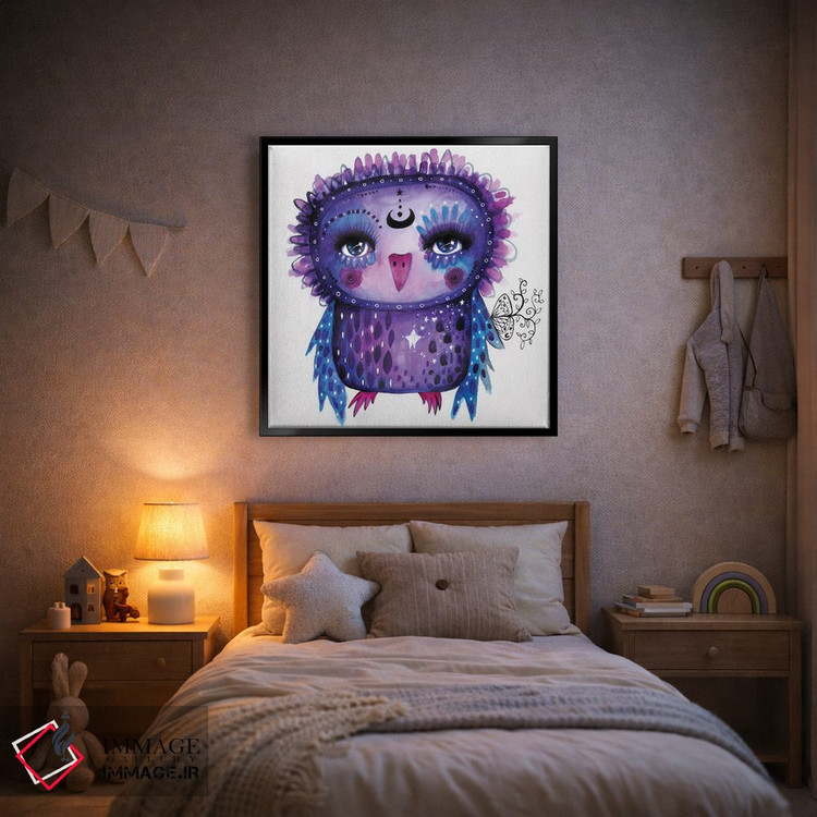 تابلو دکوراتیو پرنده عجیب با درخشش ماه اثر تامارا لاپورت - D2B