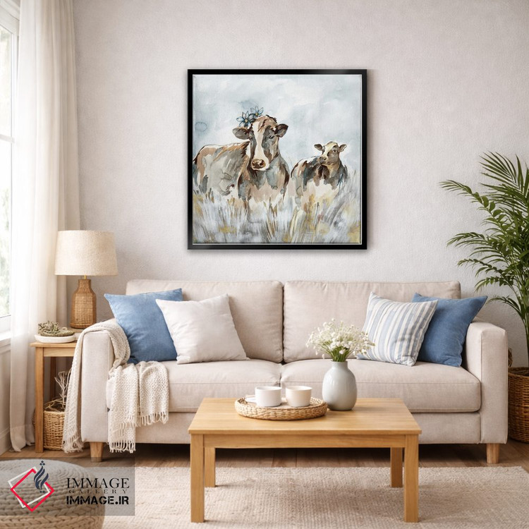 تابلو مدرن هماهنگی در چراگاه اثر لرا - D5B