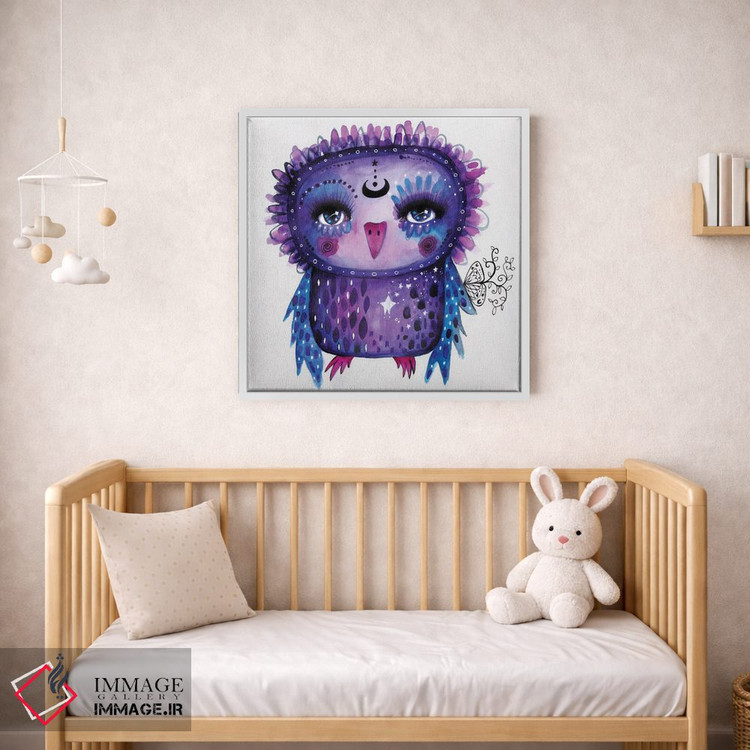 تابلو دکوراتیو پرنده عجیب با درخشش ماه اثر تامارا لاپورت - D1W