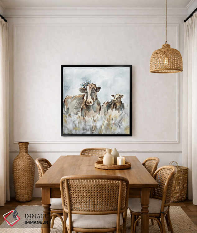 تابلو مدرن هماهنگی در چراگاه اثر لرا - D6B