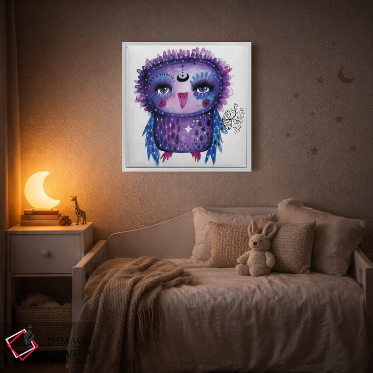 تابلو دکوراتیو پرنده عجیب با درخشش ماه اثر تامارا لاپورت - D3W