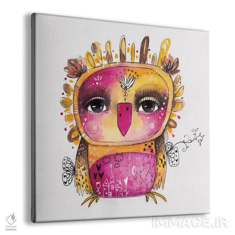 تابلو دکوراتیو کیوبی روزی اثر تامارا لاپورت - نمای پرسپکتیو محصول