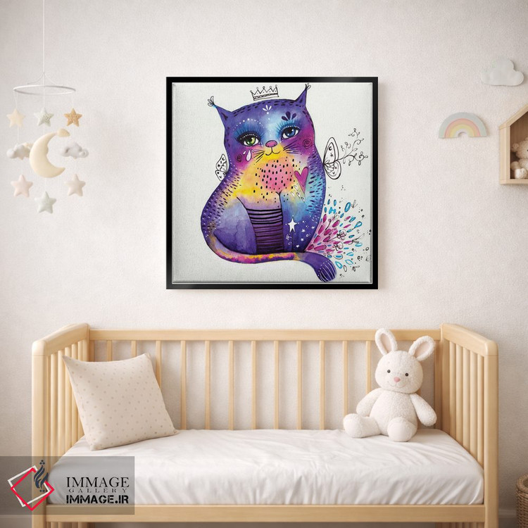 تابلو دکوراتیو گربه می گوید "هررو" اثر تامارا لاپورت - D1B