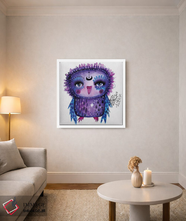 تابلو دکوراتیو پرنده عجیب با درخشش ماه اثر تامارا لاپورت - D4W