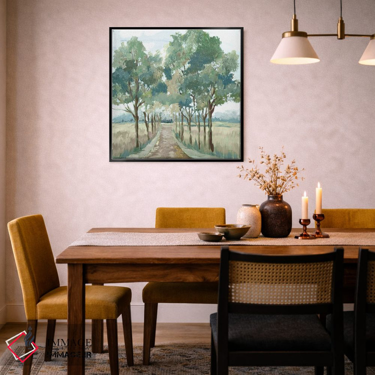 تابلو دکوراتیو خیال پردازی منظره سبز اثر لرا - D6B