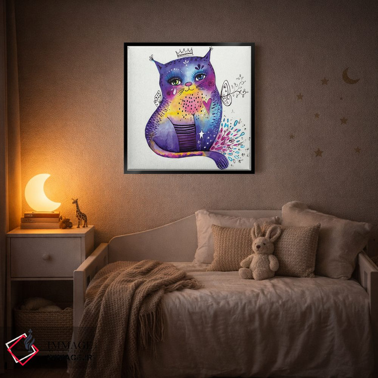 تابلو دکوراتیو گربه می گوید "هررو" اثر تامارا لاپورت - D4B