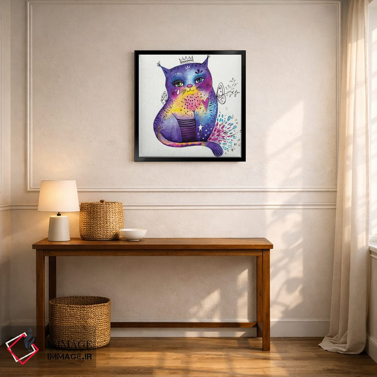 تابلو دکوراتیو گربه می گوید "هررو" اثر تامارا لاپورت - D6B