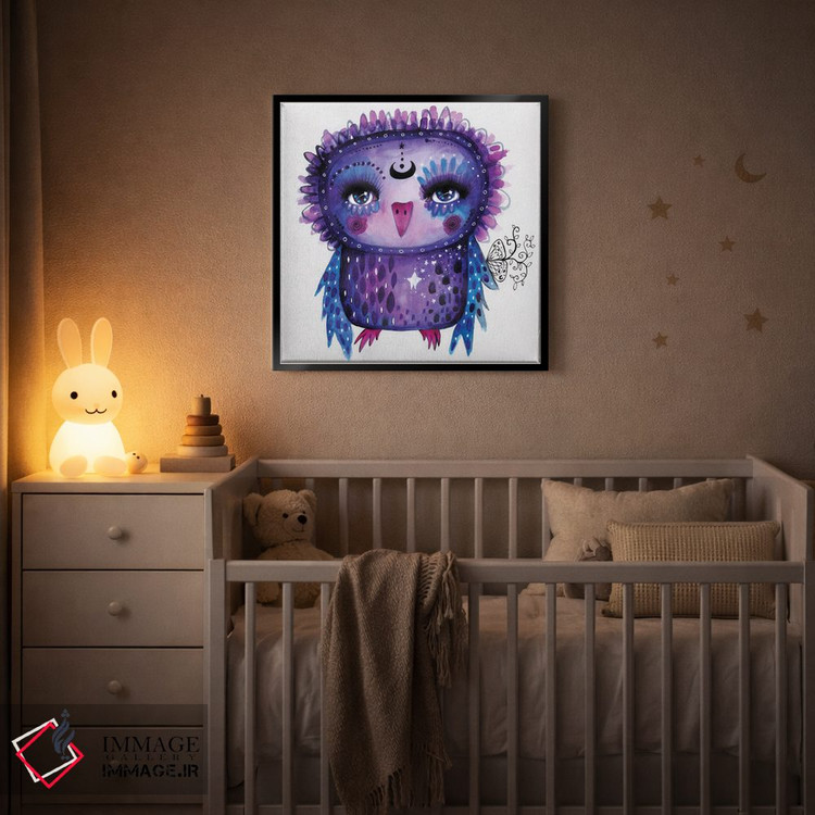 تابلو دکوراتیو پرنده عجیب با درخشش ماه اثر تامارا لاپورت - D6B