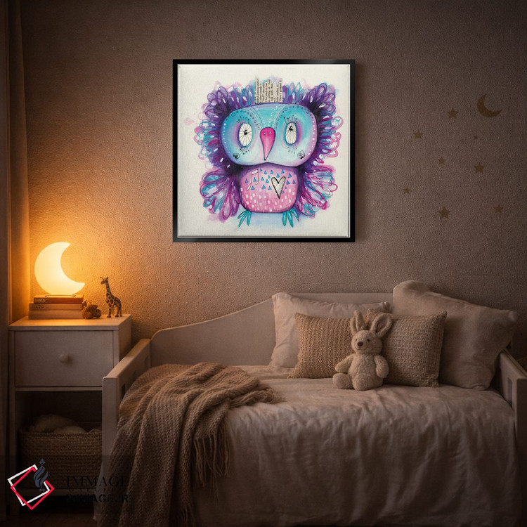 تابلو دکوراتیو کیوبی بنفش اثر تامارا لاپورت - D4B