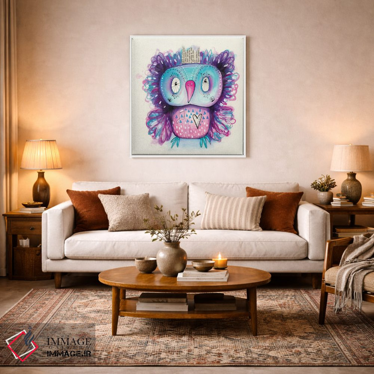 تابلو دکوراتیو کیوبی بنفش اثر تامارا لاپورت - D2W