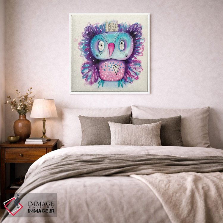 تابلو دکوراتیو کیوبی بنفش اثر تامارا لاپورت - D3W