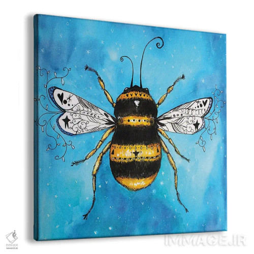 تابلو دکوراتیو زنبور عسل زیبا اثر تامارا لاپورت - نمای پرسپکتیو محصول